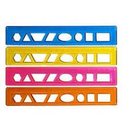 خط کش شابلون دار 20سانتی